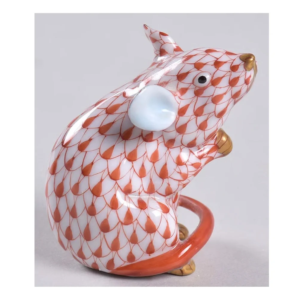 Wonderful Herend Rust Porcelain Mouse Figurine. Excellent condition.Retired 2015 - Picture 2 of 8
